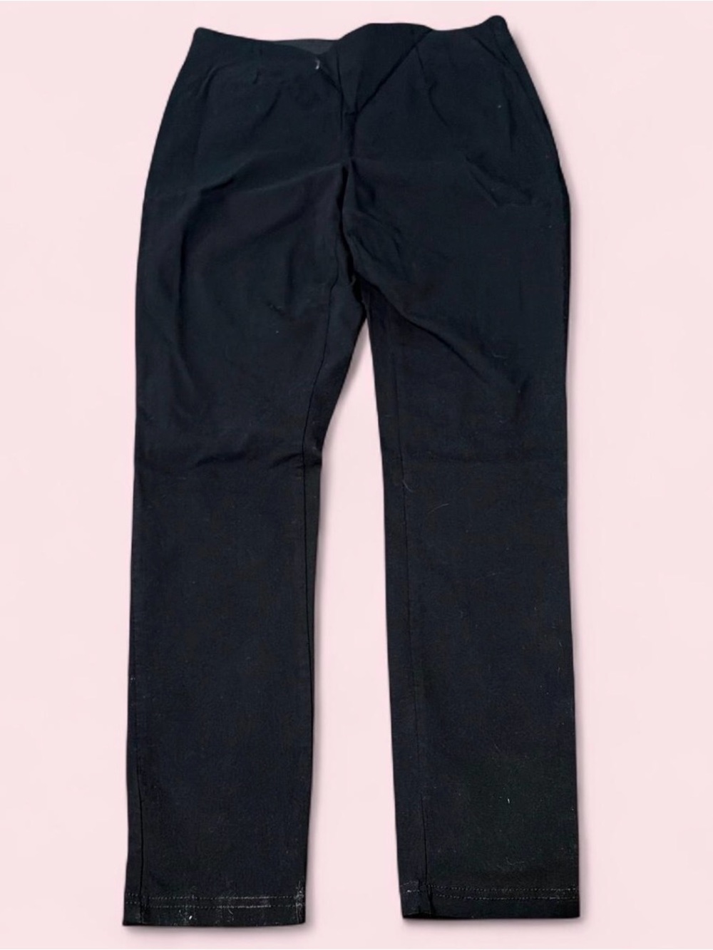 Black Slim Straight Pants